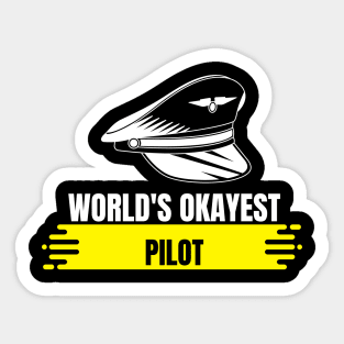 World's Okayest Pilot Sticker